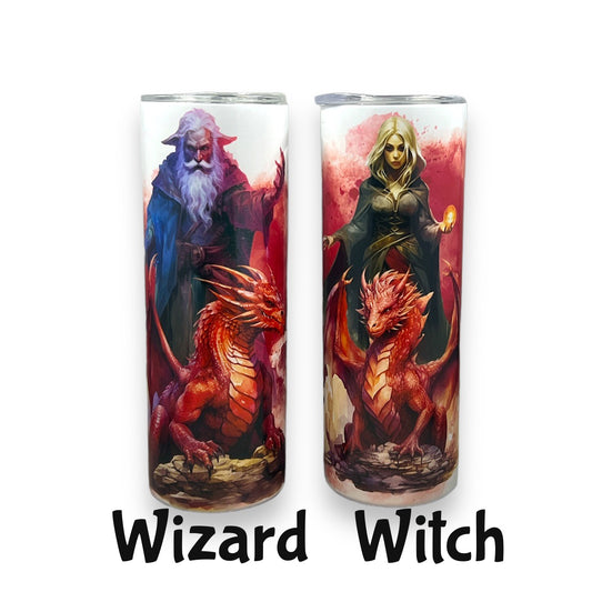 Red Wizard Witch Glow in the Dark Tumbler 20oz 1