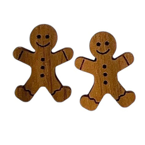 Gingerbread Men Stud Earrings