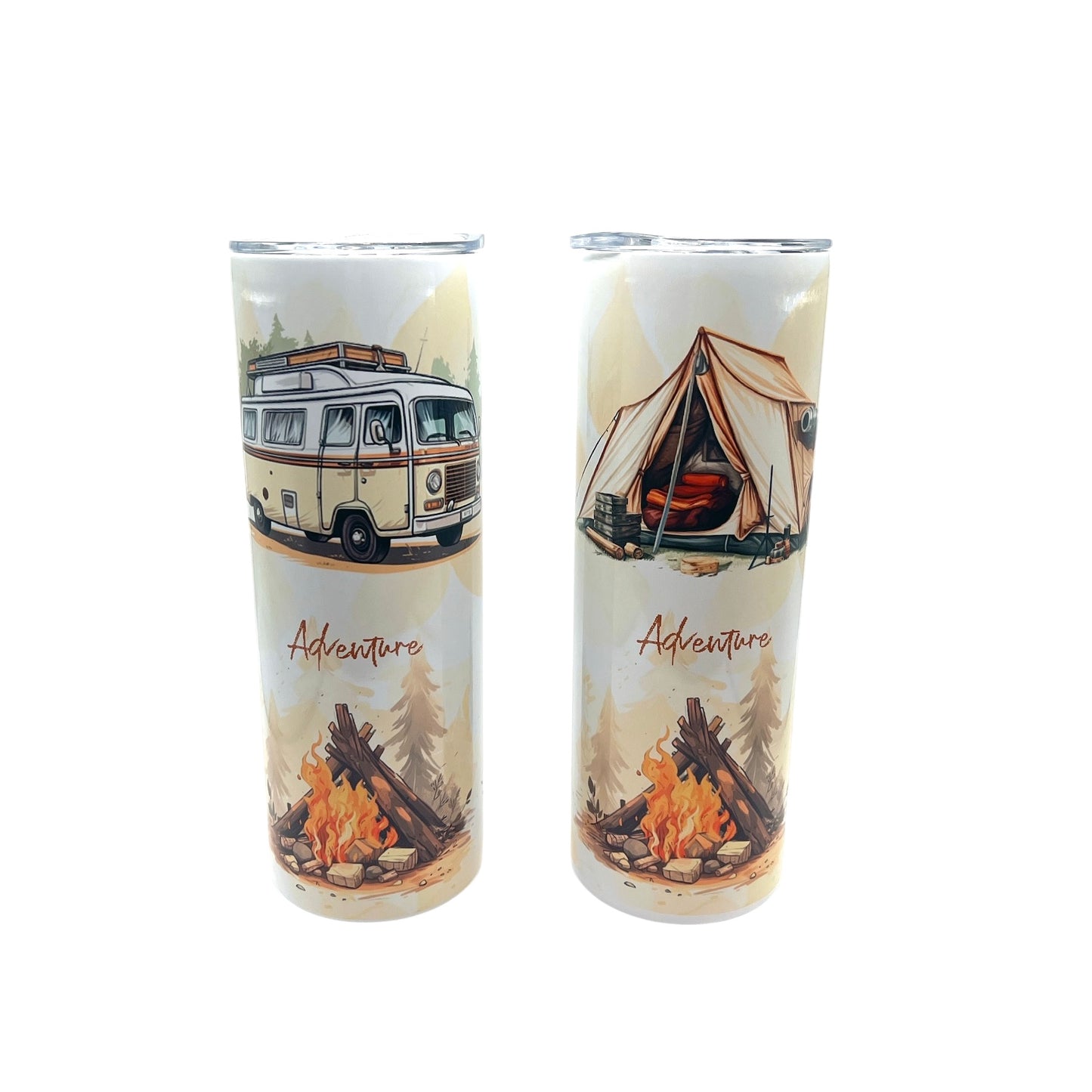 Discover Adventure Explore Tent Van Tumbler 20oz