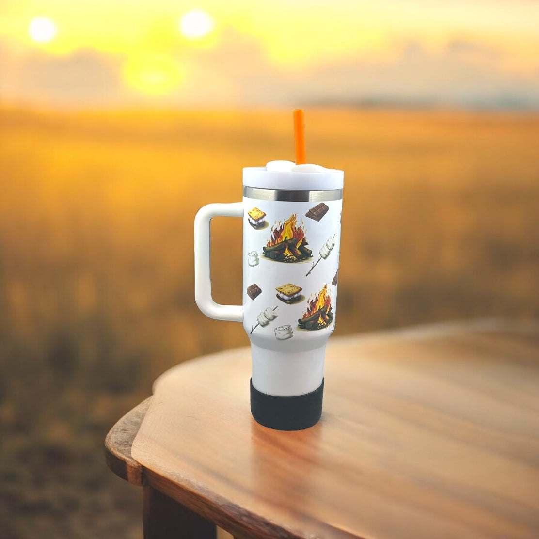 S'mores Campfire Camping Tumbler 40oz